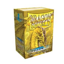PAQUET DE 100 POCHETTES PROTECTRICES DE CARTES JAUNES DRAGON SHIELD